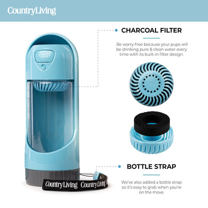 Portable Dog Water Bottle with Charcoal Filter