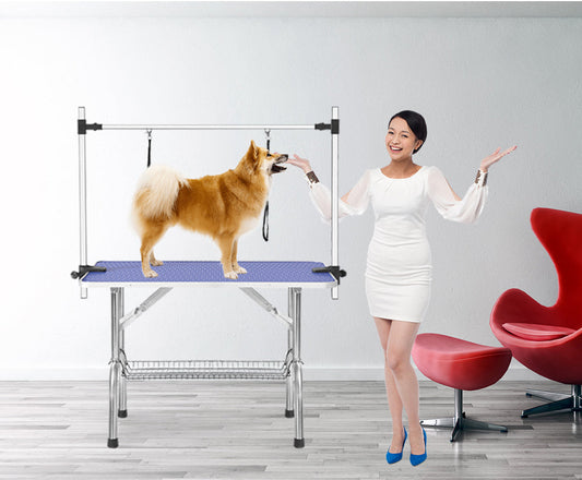 36" Heavy-Duty Folding Dog Grooming Table with Adjustable Arm