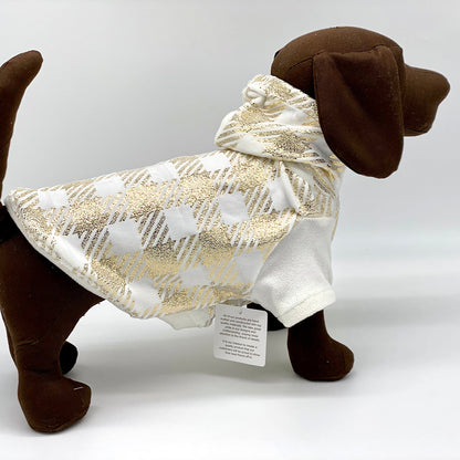 DoggieCoutureNY Gold Buffalo Plaid Hoodie-2