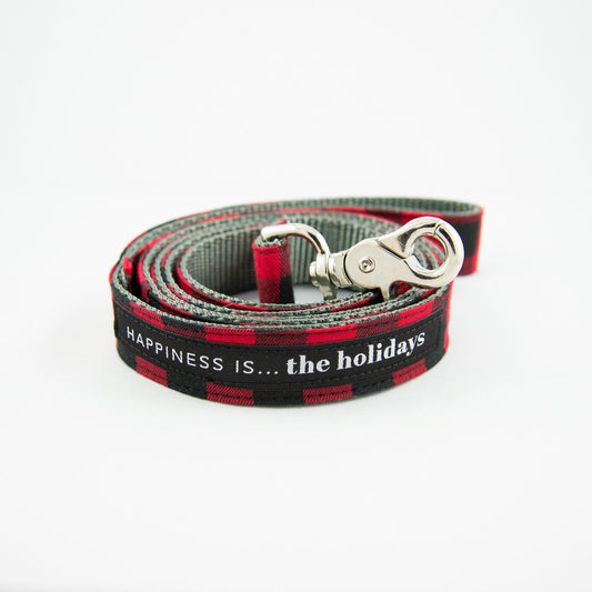 Dog Holidays Buffalo Plaid Leash-0